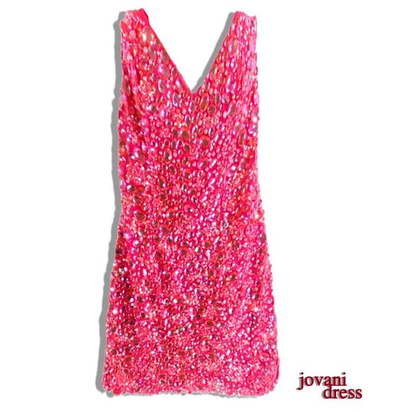 Jovani Pink Mini Dress - Picture 1 of 5